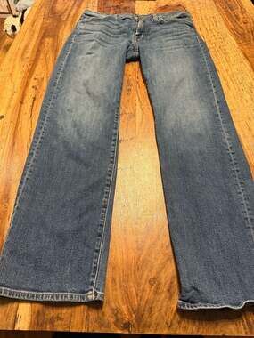 7 For All Mankind Men's Size 36 Straight Leg Blue Jeans